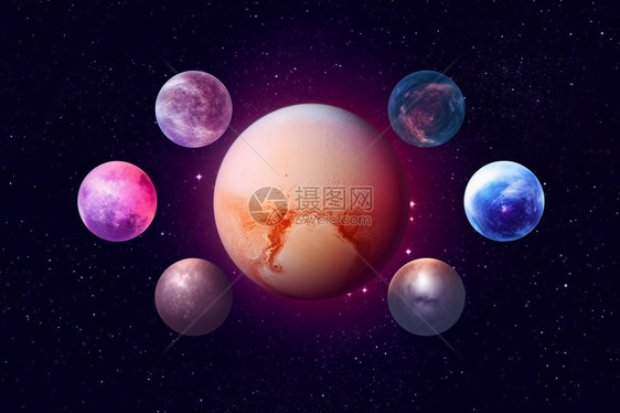 海王星冥王星土星图片