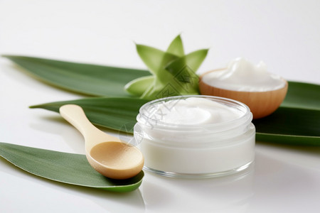 芦荟保湿护肤品植物的皮肤清洁产品背景