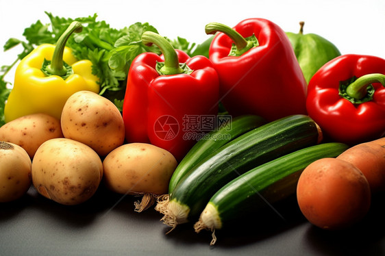 多种颜色的蔬菜图片