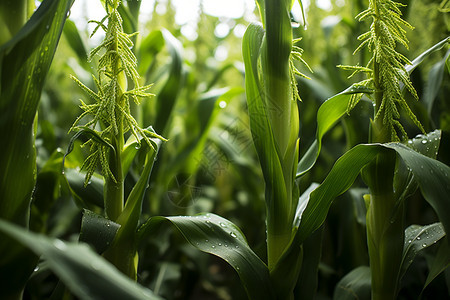 农田中种植的玉米图片