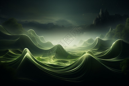艺术抽象波浪背景图片