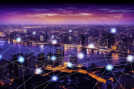 未来智能网络城市图片