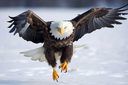 冬季野生的老鹰图片