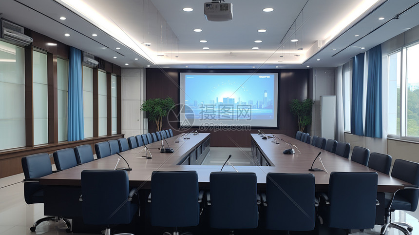 公司的多功能会议室高清图片下载-正版图片600404820-摄图网
