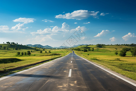 平原上平坦的公路图片