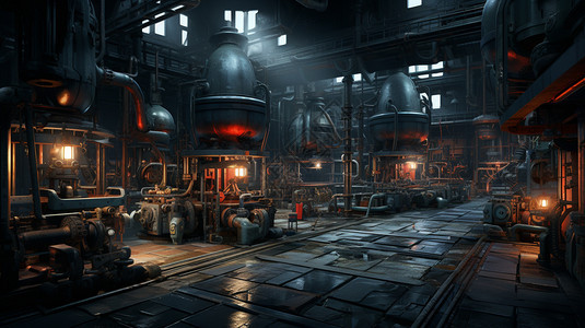 大型工业机械加工厂图片