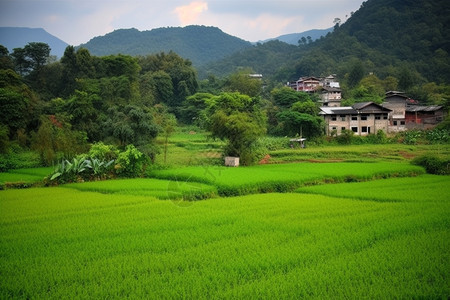 夏天乡村的种植园图片