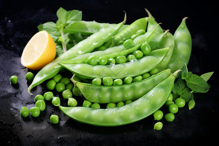 营养的绿豌豆图片