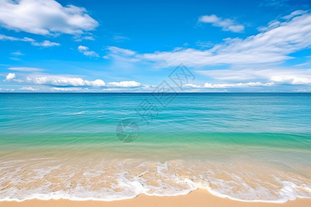 夏天度假海滩的美丽景观图片