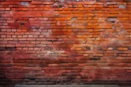 水泥红砖的墙壁图片