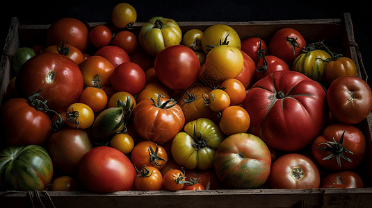 新鲜采摘的西红柿图片