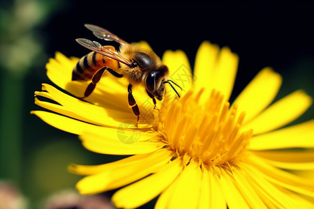采花蜜的小蜜蜂图片
