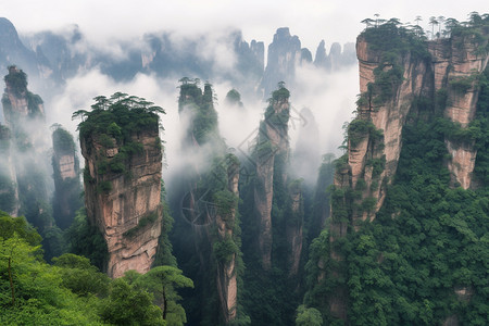 高耸的山崖风景图片