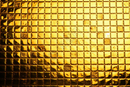 金色方块金黄色的闪亮墙壁背景