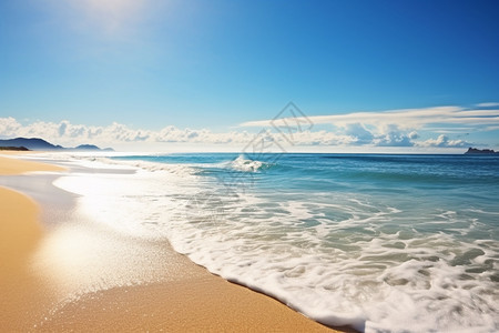 美丽的夏季海滩景观图片