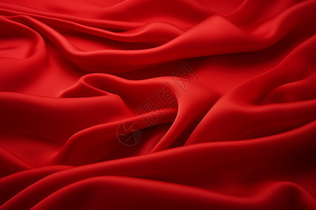 丝滑的红色绸缎背景图片