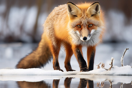 狩猎的红狐狸图片