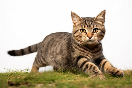 草地上的动物草地上的小猫背景