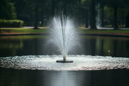 宁静的公园喷泉背景图片