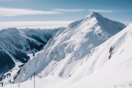 美丽的奥地利雪山图片