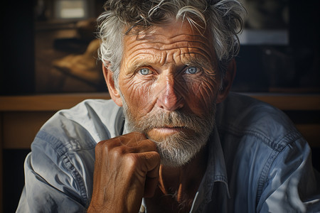 一个老年人的肖像背景图片