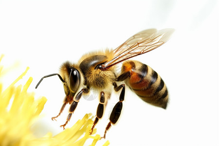 采花蜜的蜜蜂图片