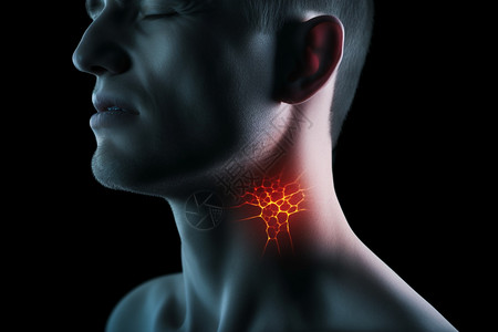 人体颈部男子颈部疼痛设计图片