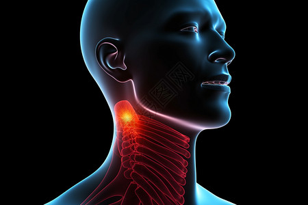 人体颈部喉咙痛蔓延到颈部设计图片
