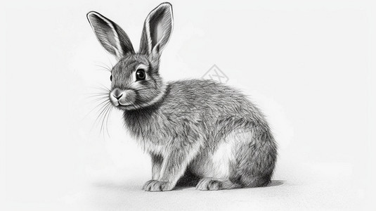 一只单色兔子背景图片
