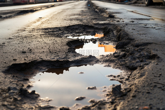 道路破裂图片