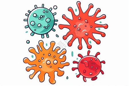 微生物病毒背景图片