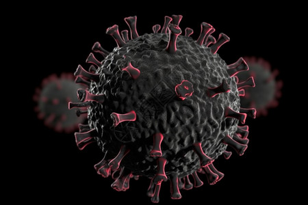 3D病毒微观粒子图片