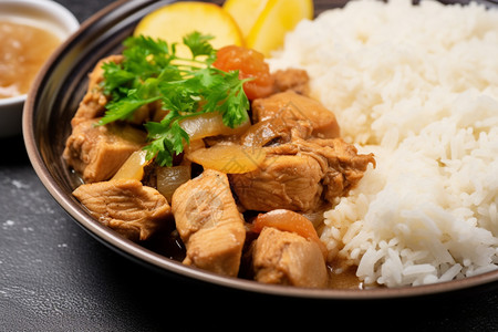 土豆牛肉饭美味的牛肉饭背景