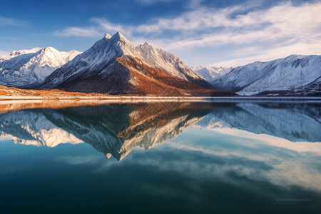 广袤的自然雪山图片