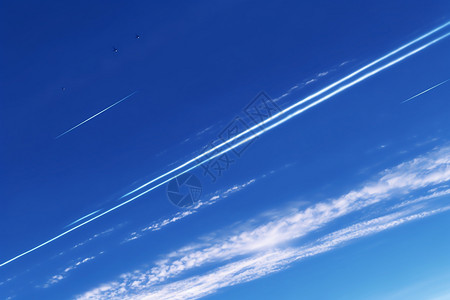 飞机的轨迹天空的旅行轨迹背景