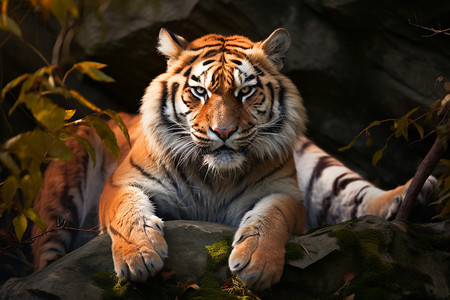 紧盯猎物的老虎图片