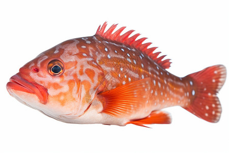 红色石斑鱼的特写镜头图片