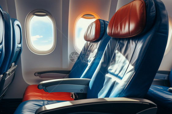 飞机上舒适的座椅图片