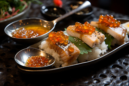 日式料理鹅肝寿司图片