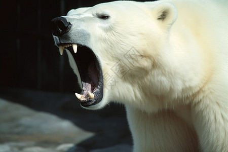 动物园中的北极熊背景图片
