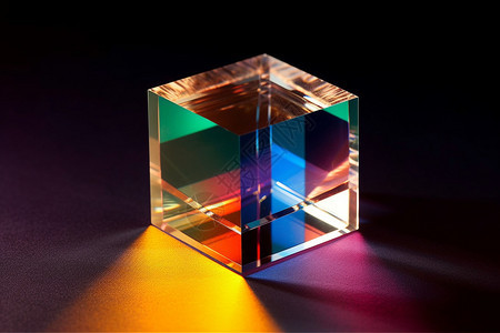光学玻璃立方体光色散光图片