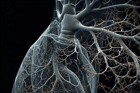 生物医学研究的肺部概念图高清图片