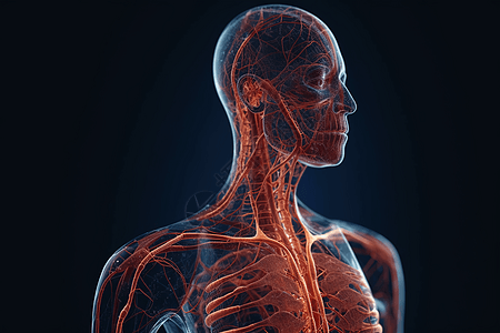 复杂的人体静脉和动脉网络图片
