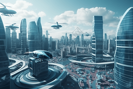 创新科技智能城市景观图片