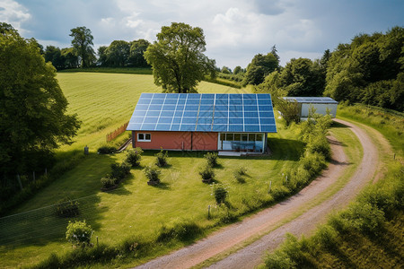 农村屋顶太阳能板图片