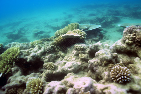 水下的海底生物背景图片