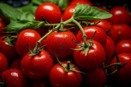 健康的番茄背景图片