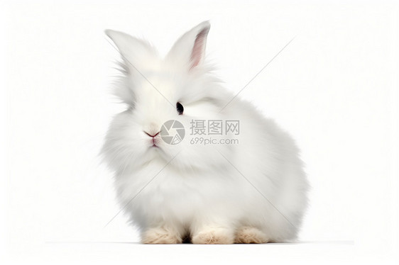 白色的兔子图片