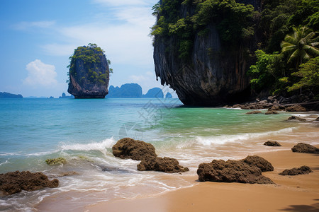 美丽的岛屿海滩景观图片