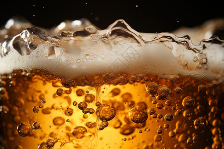 啤酒的泡沫细节图片